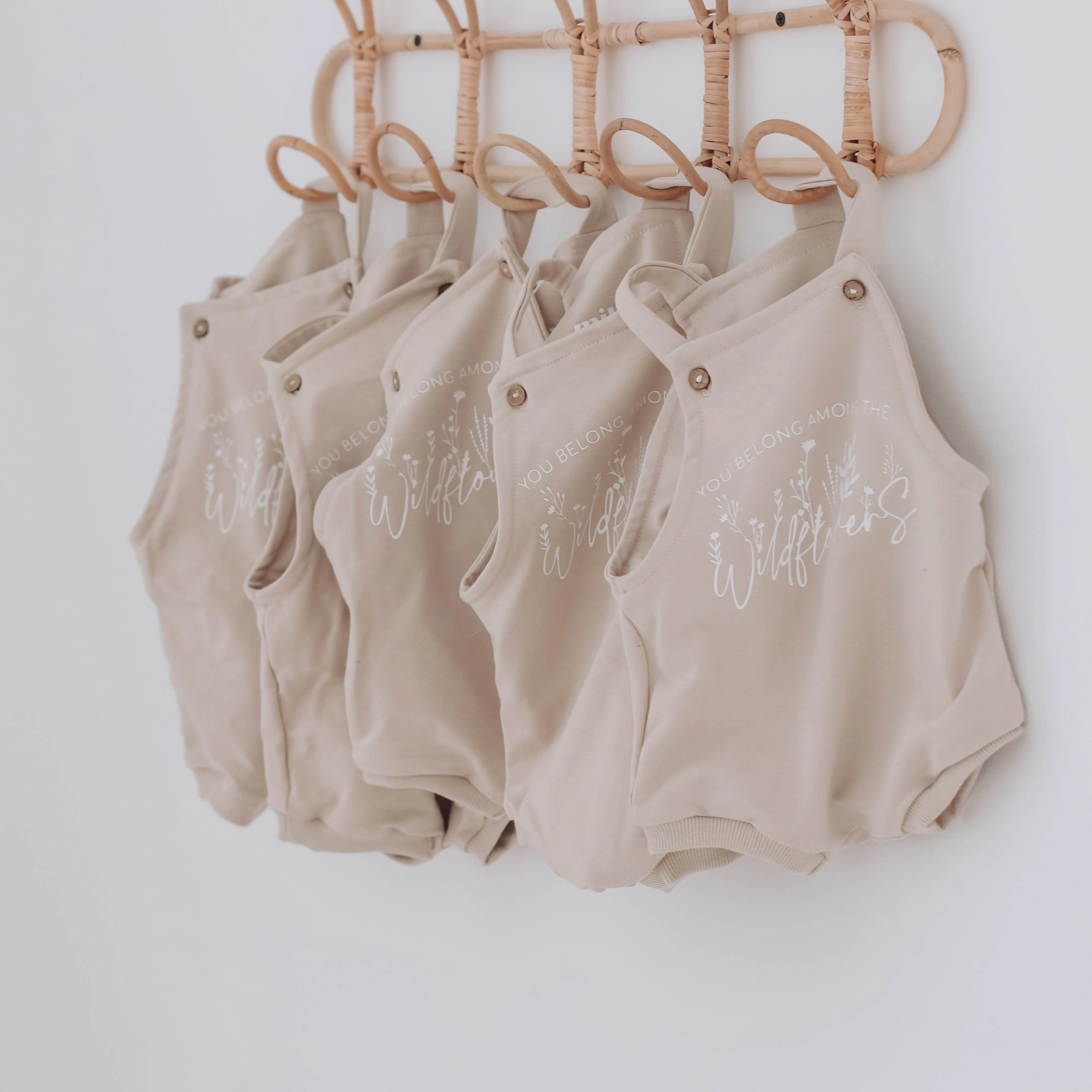 ' You belong among the wildflowers ' SEPIA  bummie romper