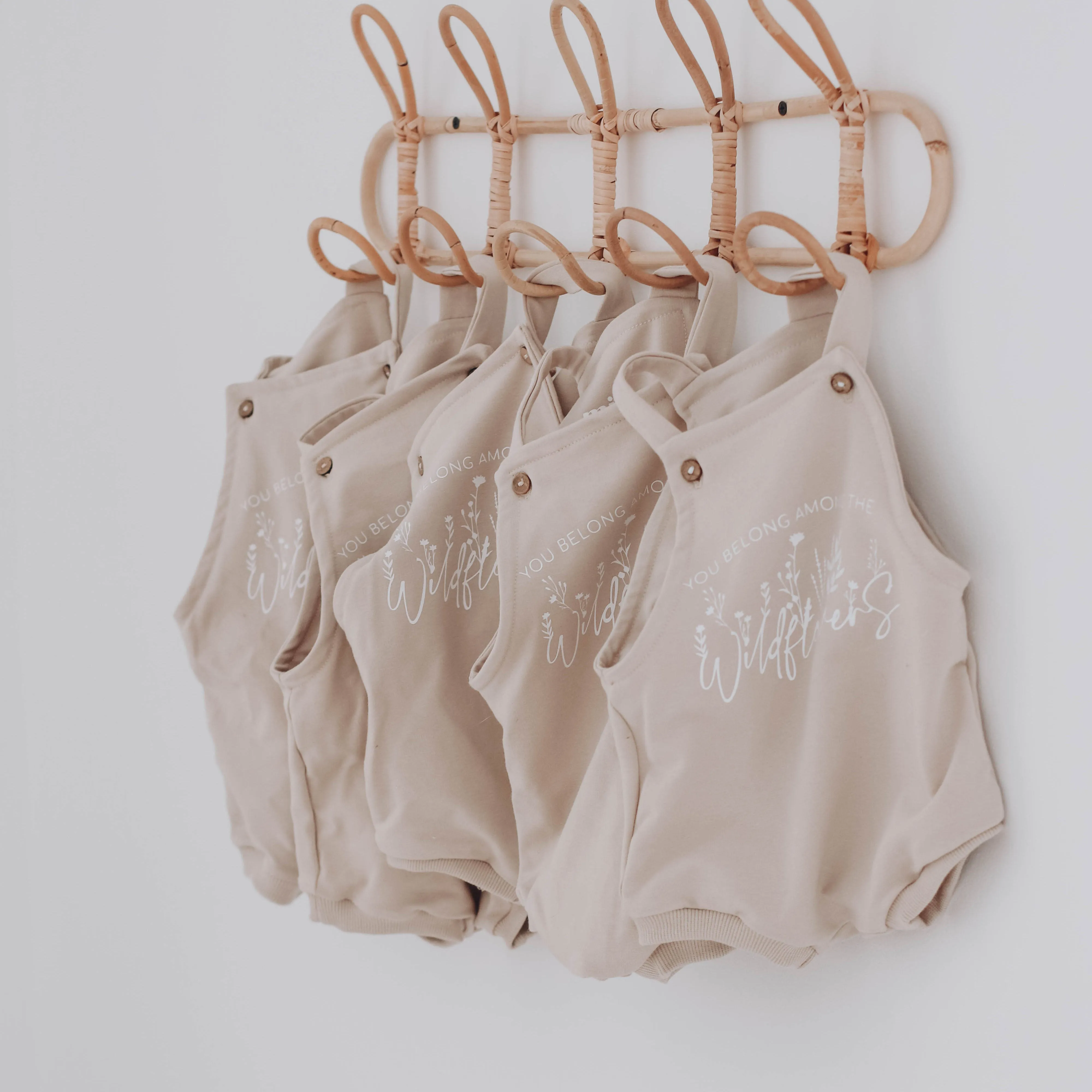 ' You belong among the wildflowers ' SEPIA  bummie romper