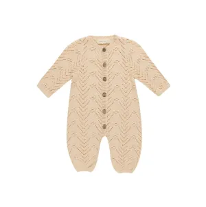 12-18 Months - Long Sleeve Bobble Romper | Natural by Quincy Mae