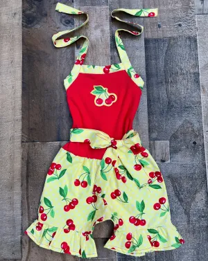 12M Cherry Romper Outfit