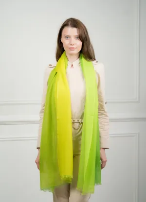 4 Color Block Chartreuse Scarf