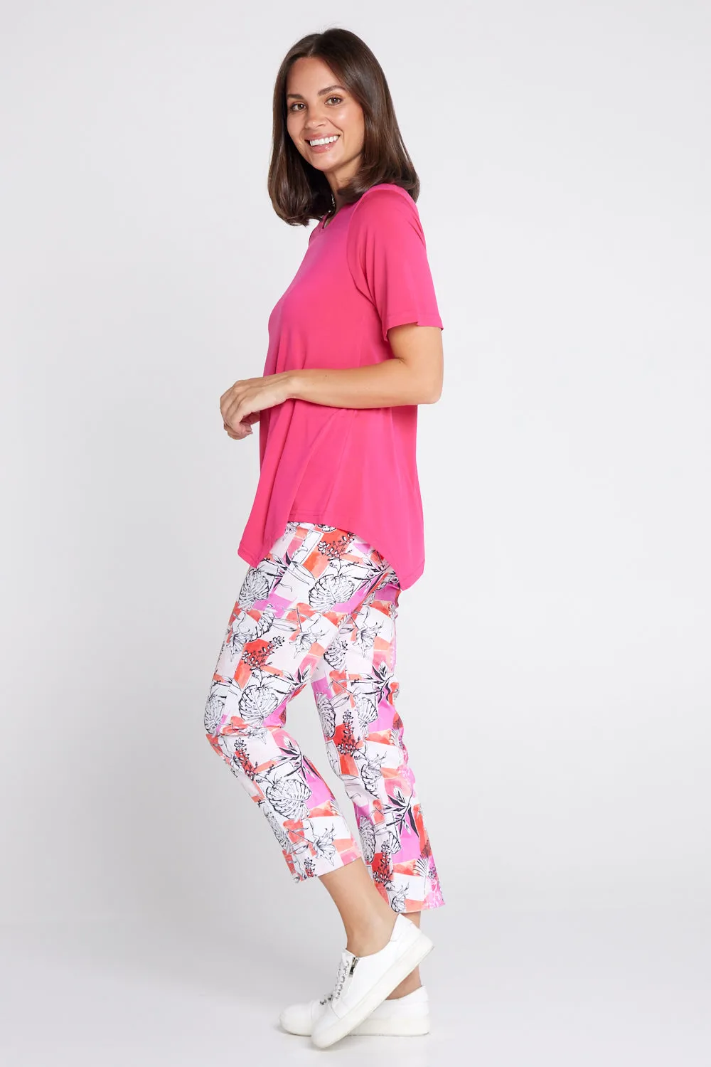 7/8 Stretch Pocket Pants - Keyline Floral Print