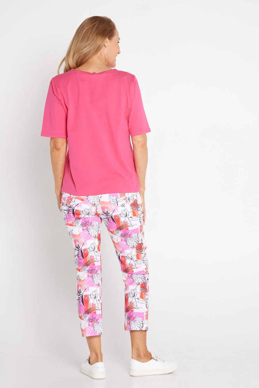 7/8 Stretch Pocket Pants - Keyline Floral Print