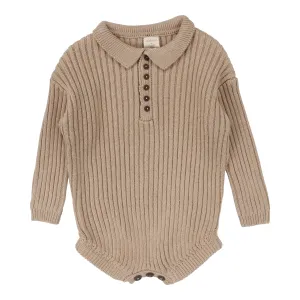 Analogie By Lil Legs Boys Knit Romper Oatmeal