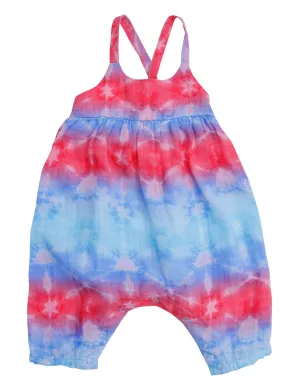 Angel Dear Multi Shibori Muslin Tie Back Romper