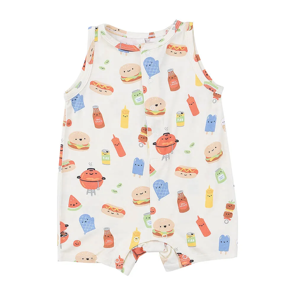 Angel Dear Sleeveless Shortie Romper BBQ Buddies