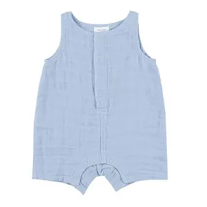 Angel Dear Sleeveless Shortie Romper Dusty Blue