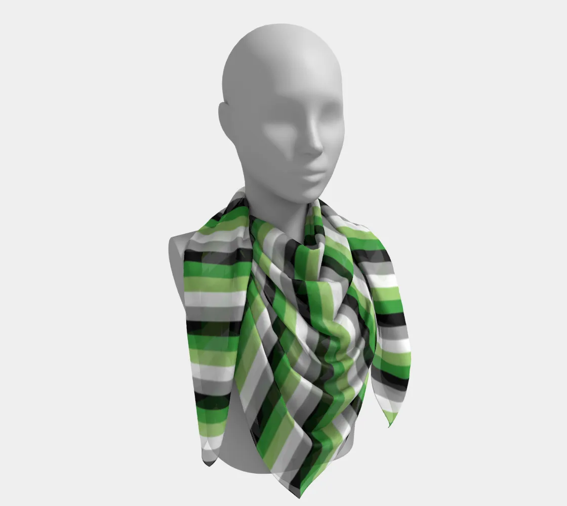 Aromantic Striped  Square Scarf