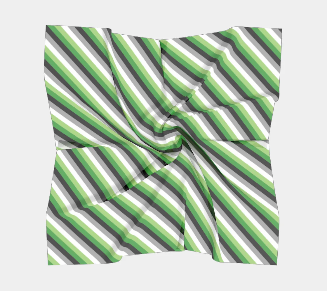 Aromantic Striped  Square Scarf