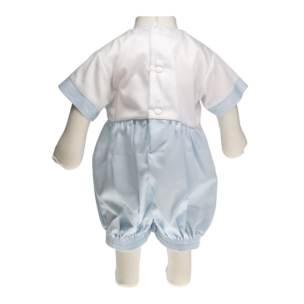 Asher White Cotton Bubble Romper