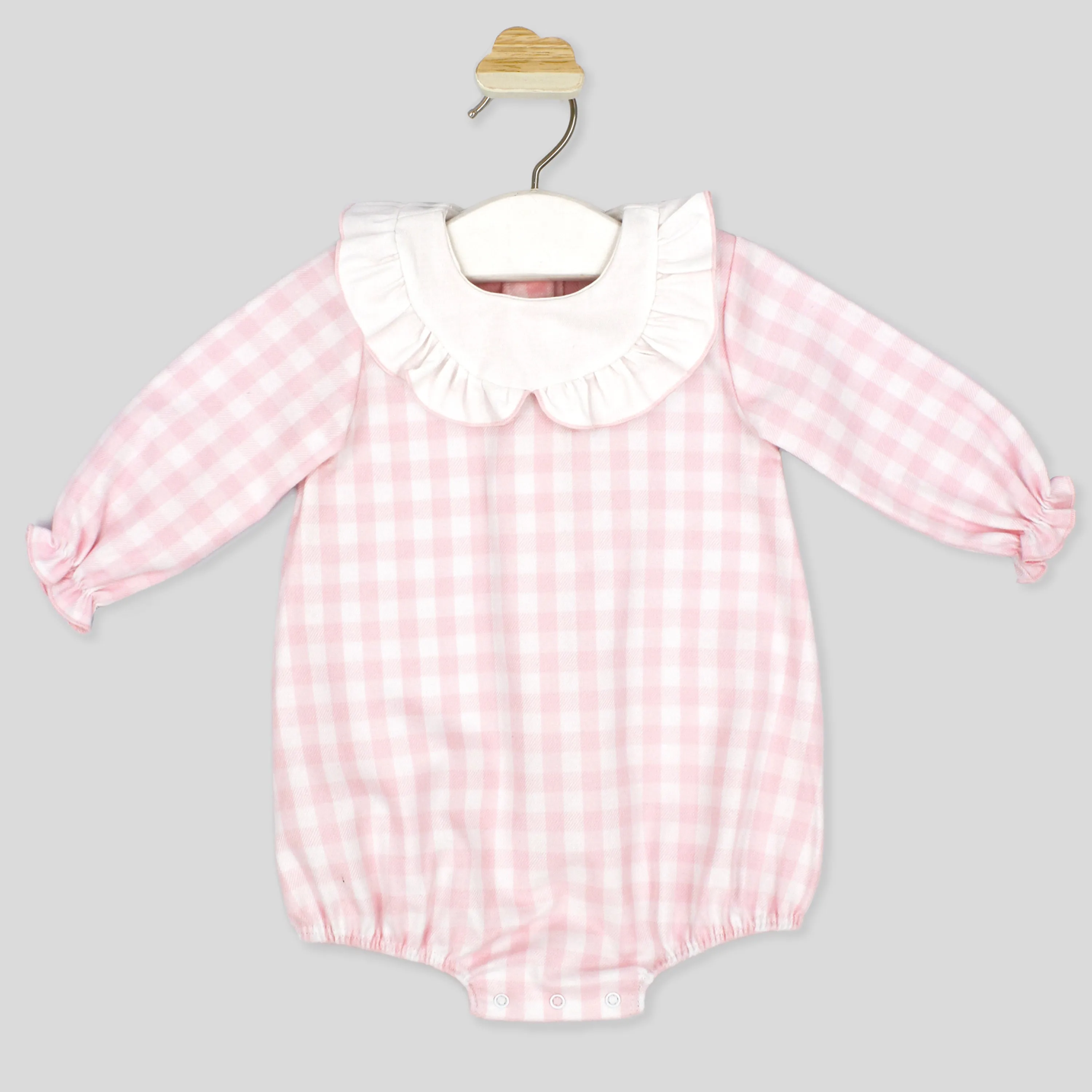 AW24 Rapife Baby Girls Pink & White Check Romper