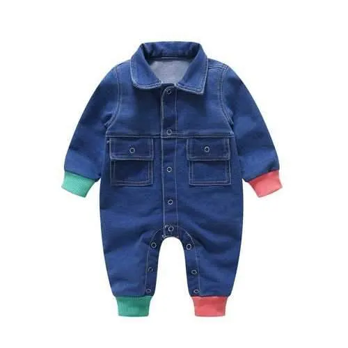 Baby Boy Girls Denim Romper