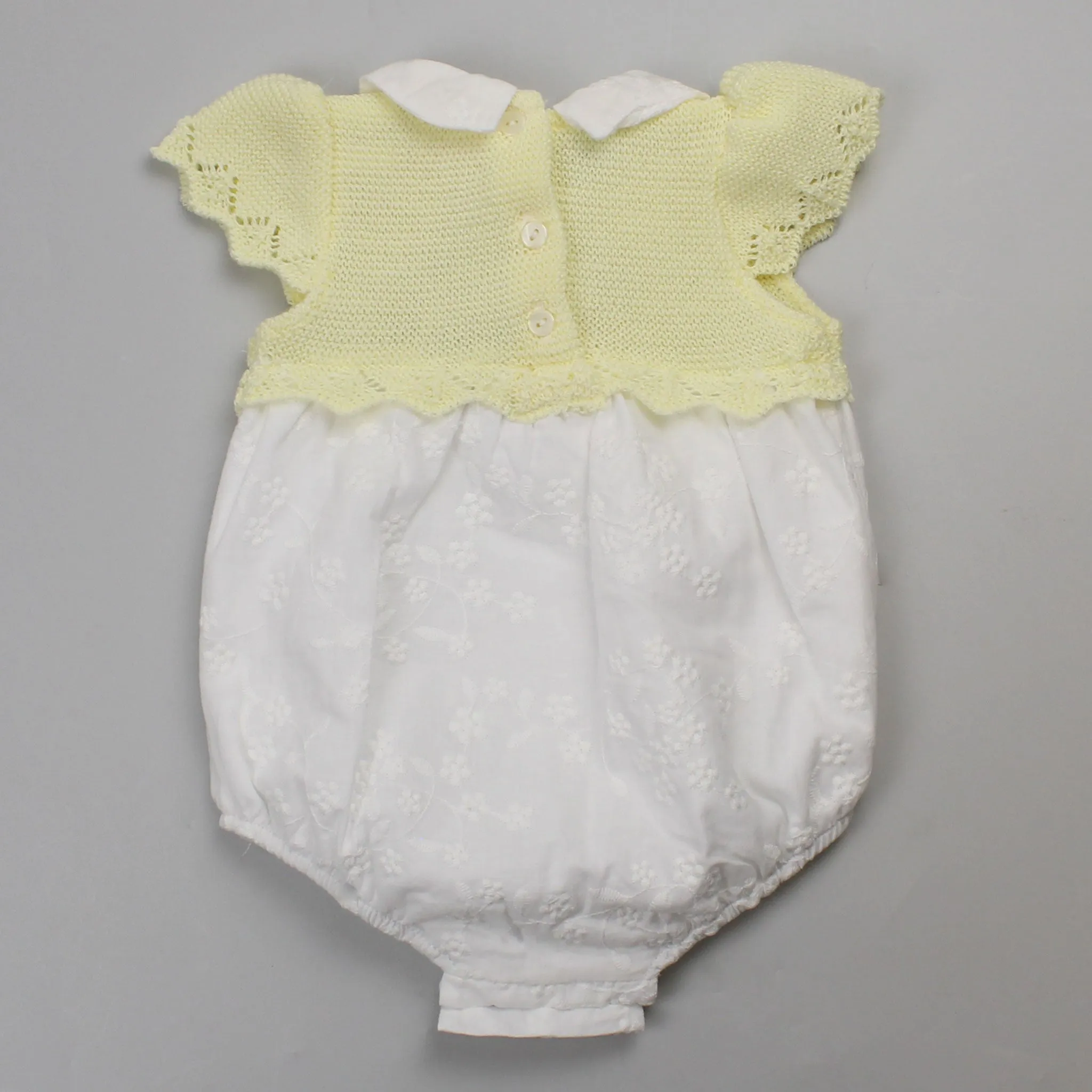 Baby Girl Romper - Lemon / White - Pex Macie