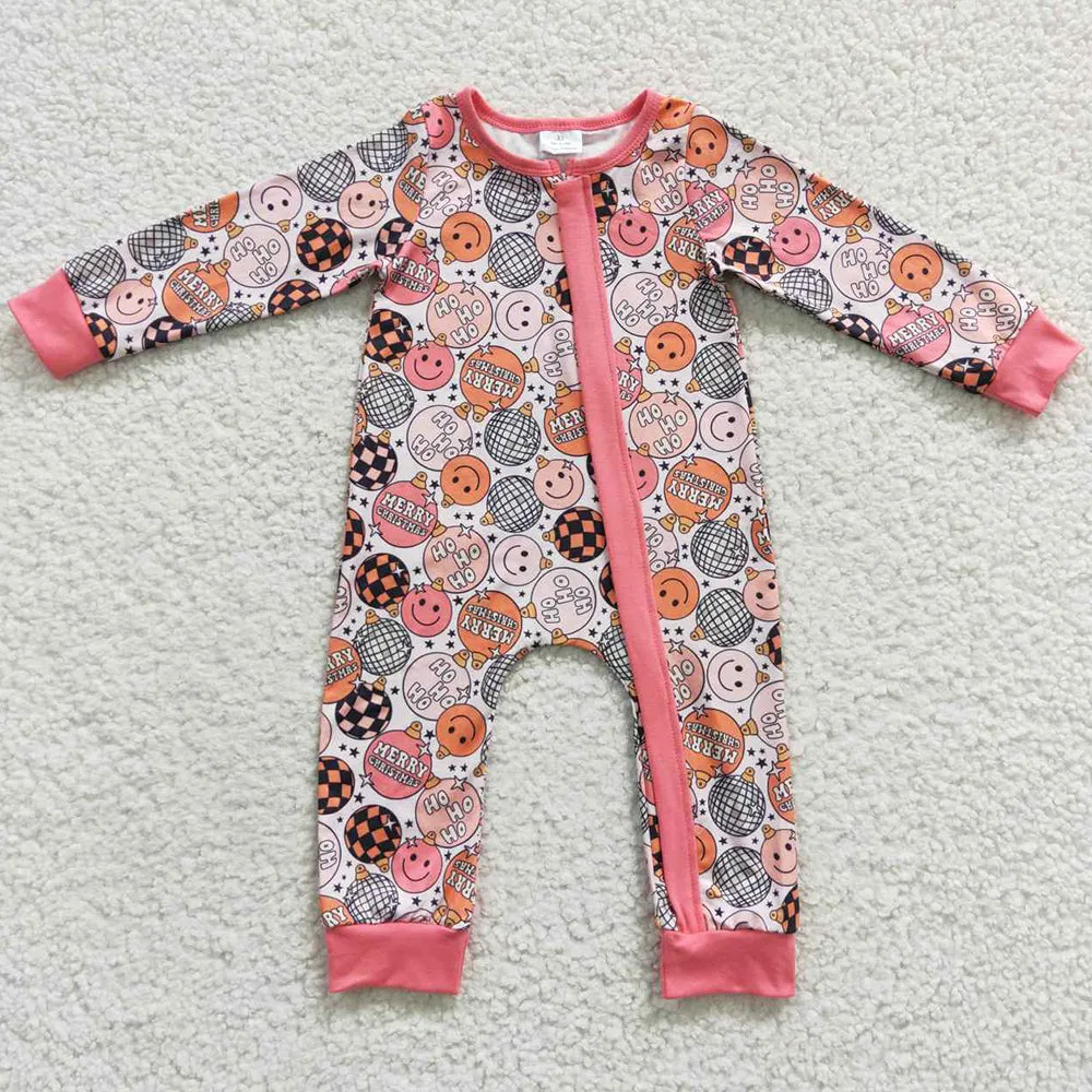 Baby Girls Rompers Christmas Zip Romper LR0297