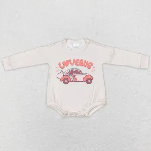 Baby Infant Girls Lovebug Cars Long Sleeve Valentines Rompers LR0833