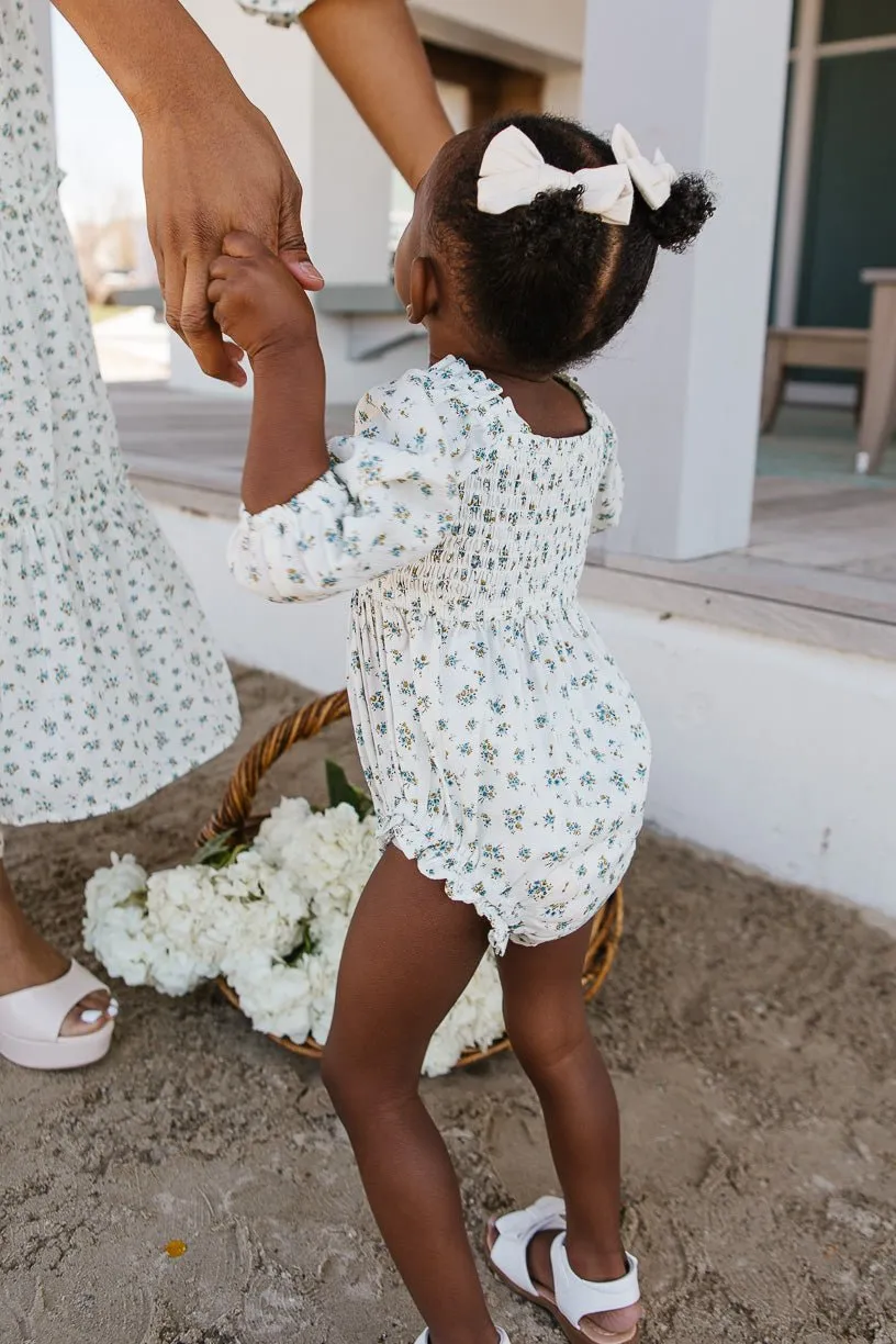 Baby Madeline Romper in Blue