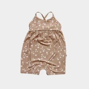 Babysprouts Tie Back Romper in Butterscotch Daisy