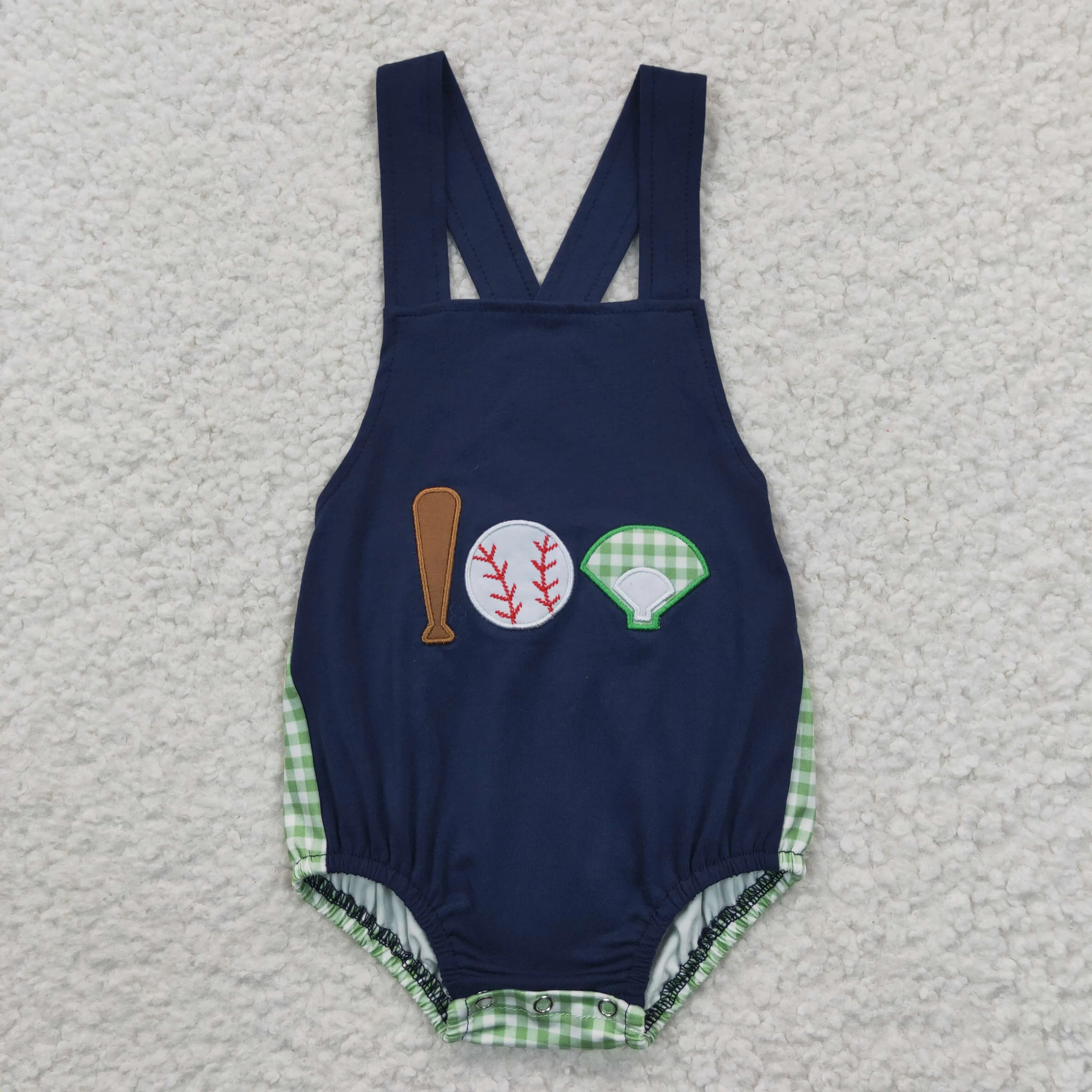 baseball embroidery baby boys onesies SR0272