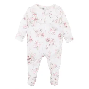 Bebe Amelie Floral L/S Zip Romper (Size NB-1)