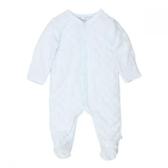 Bebe Spot Layette Romper in Blue