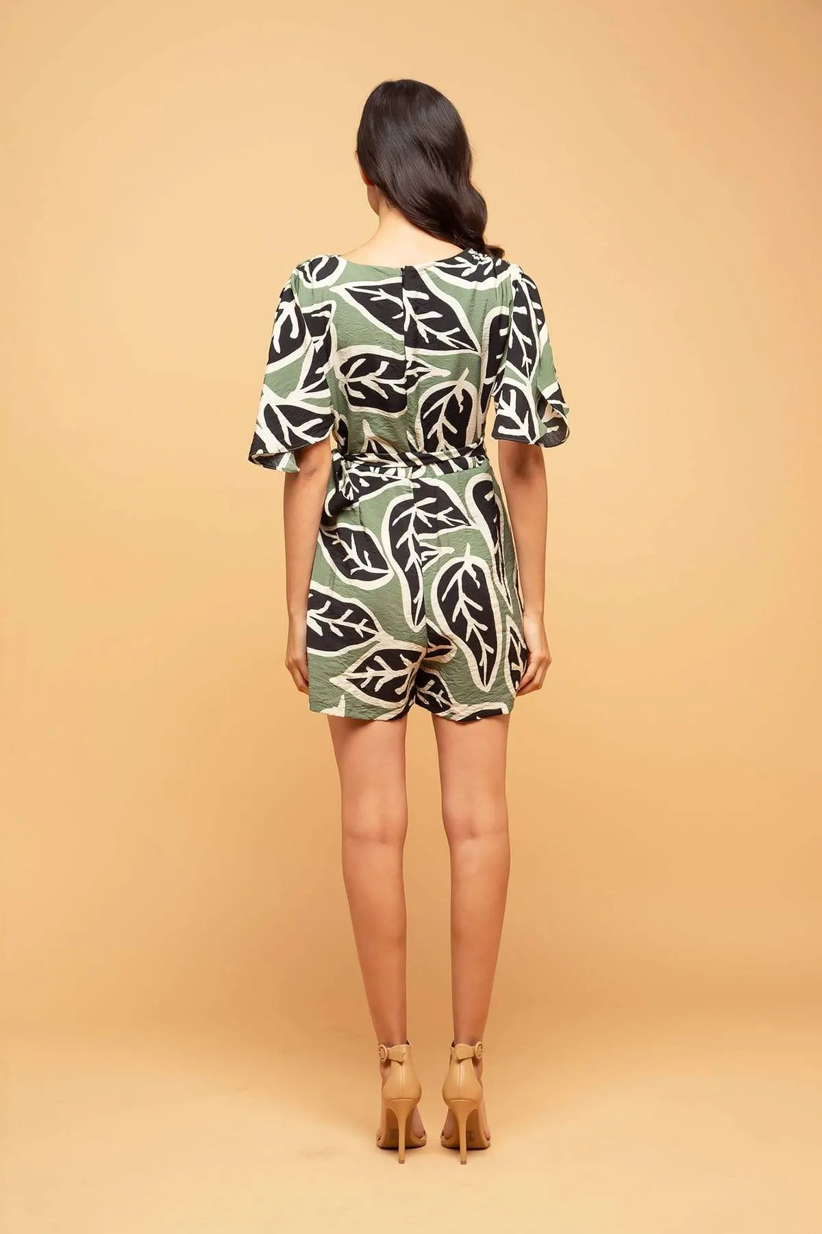 Becca Romper - Sage Leaf