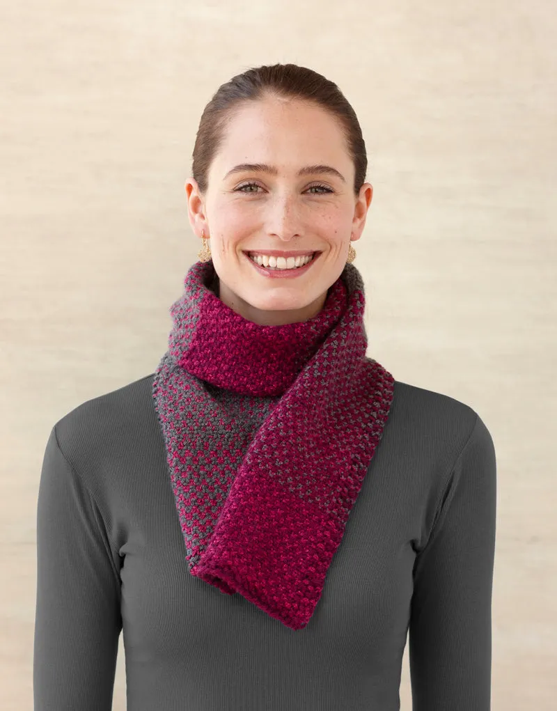 Berry Sparkle Scarf Pattern (Knit) - Version 1