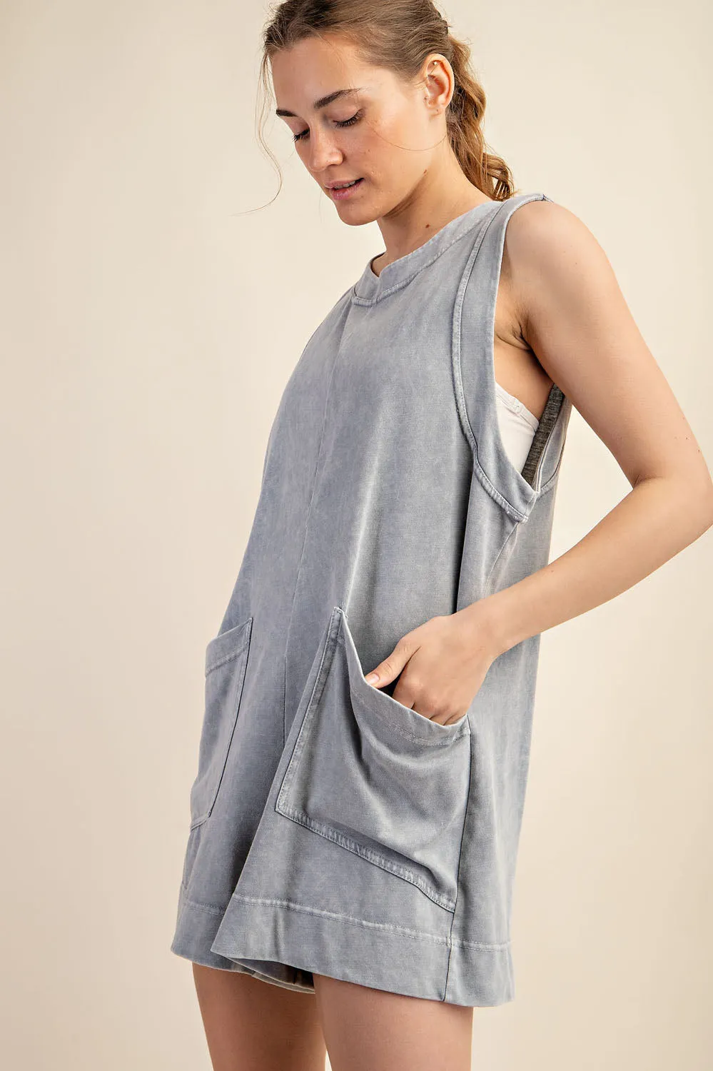 'Better Days' Romper - Gray