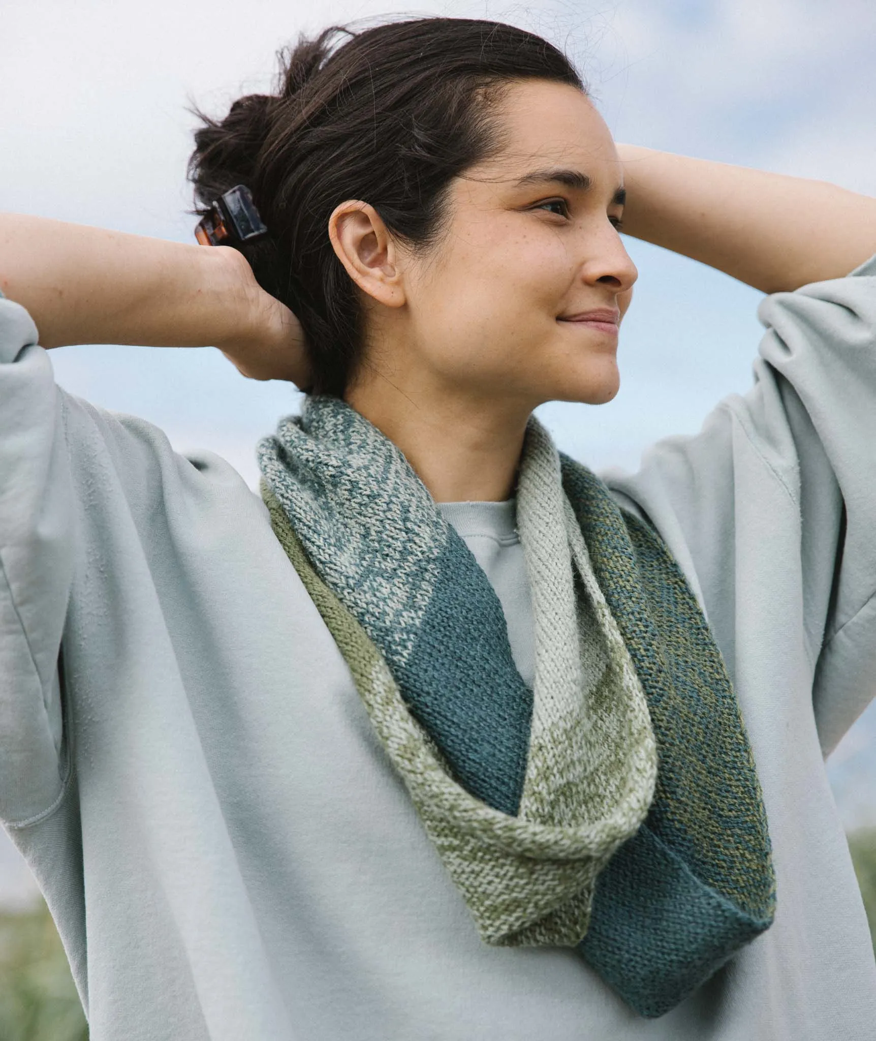 Bias 'Before & After' Ombré Infinity Scarf Using Isager Alpaca 2