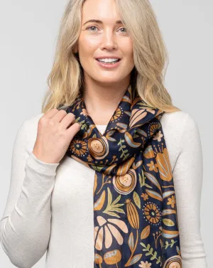 Blooms Silk Scarf