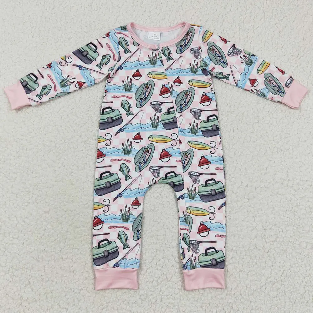 Boutique Infant Baby Rompers Fish Cute Girls Romper LR0322