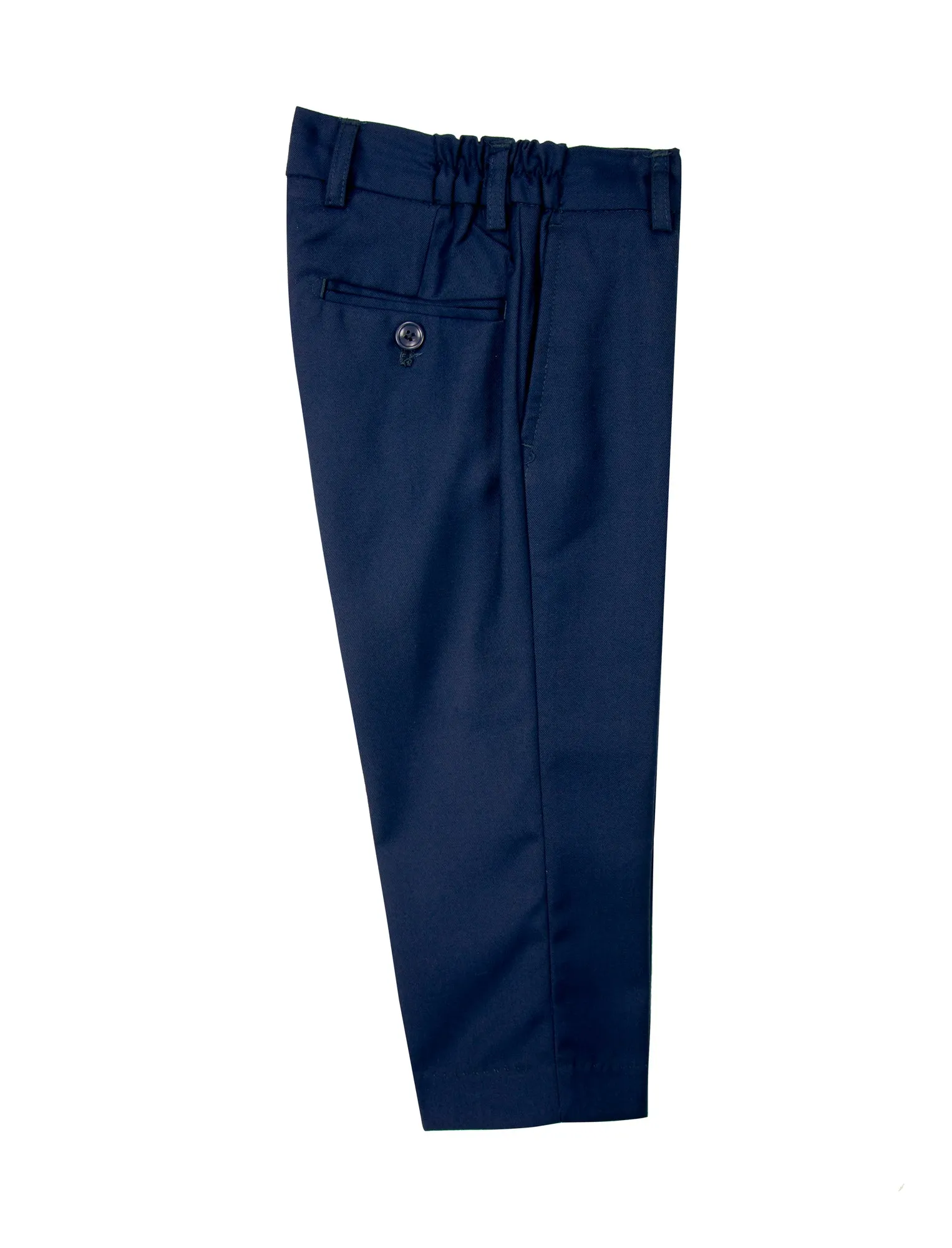 Boys' Blue Flat Front Dress Pants