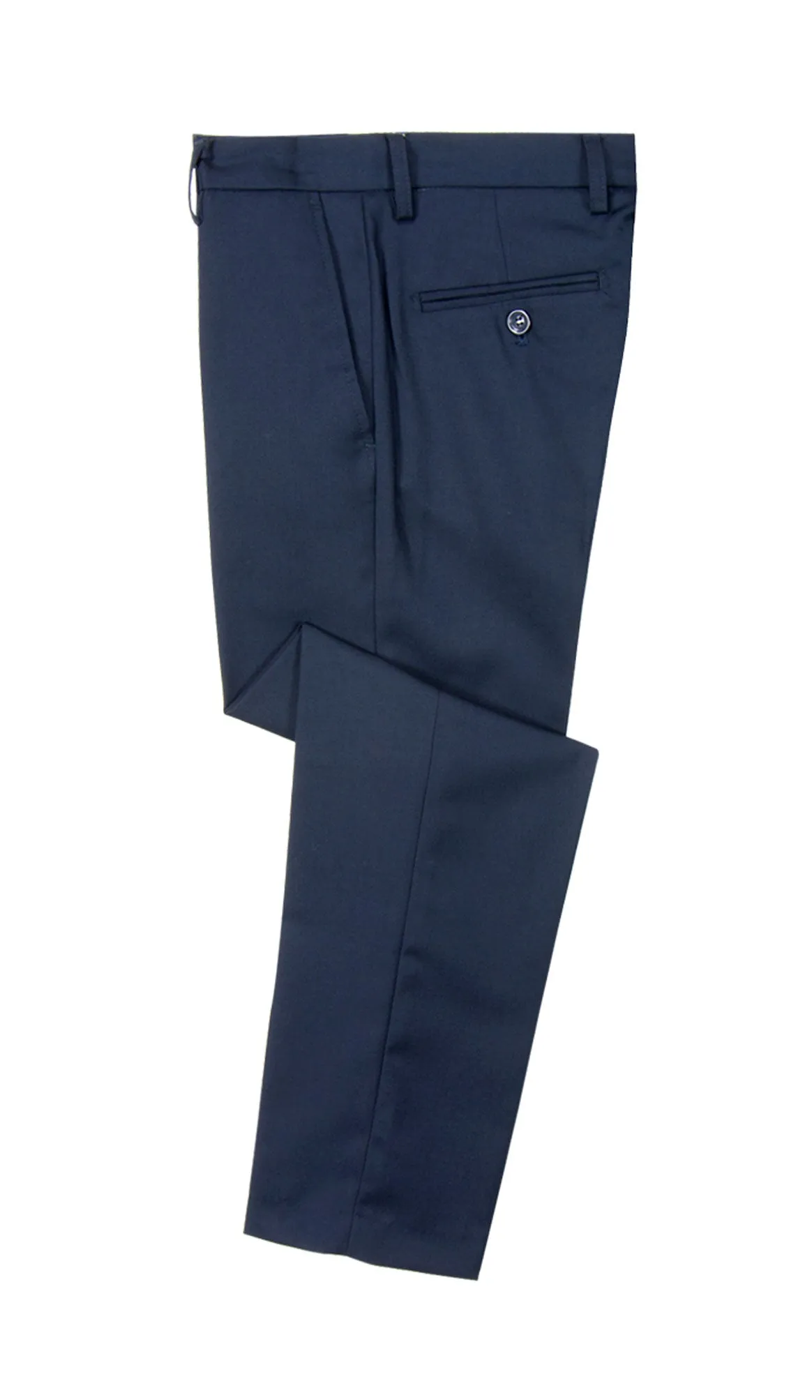 Boys' Blue Flat Front Dress Pants