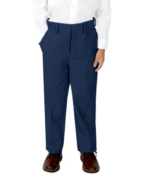 Boys' Blue Flat Front Dress Pants