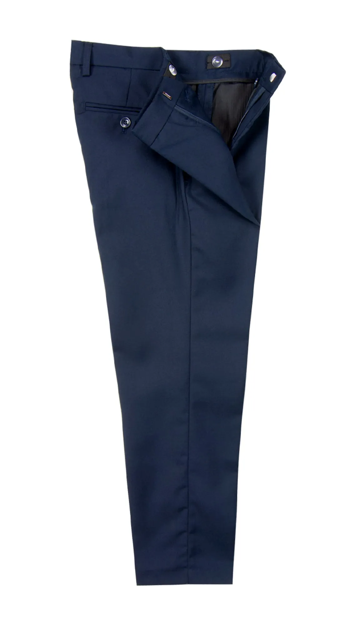 Boys' Blue Flat Front Dress Pants