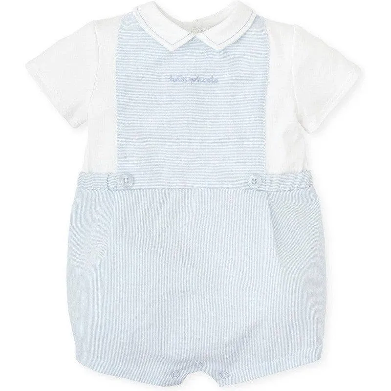 Boys Sky Blue & White Romper