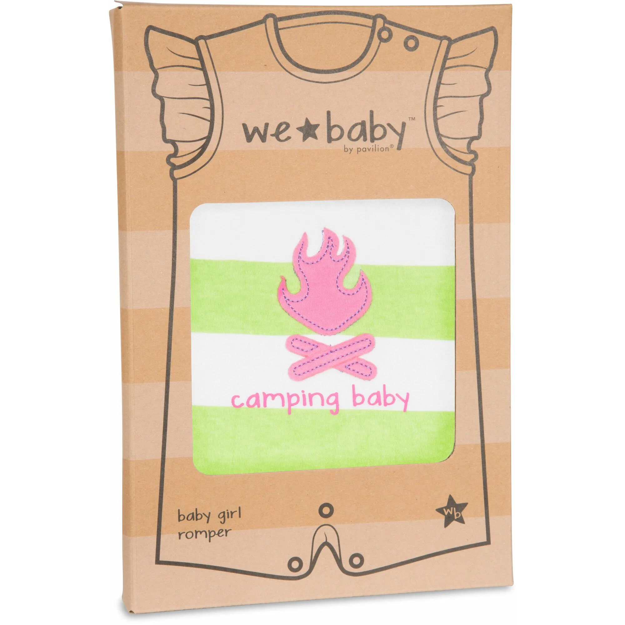 Camping Baby Girl Romper