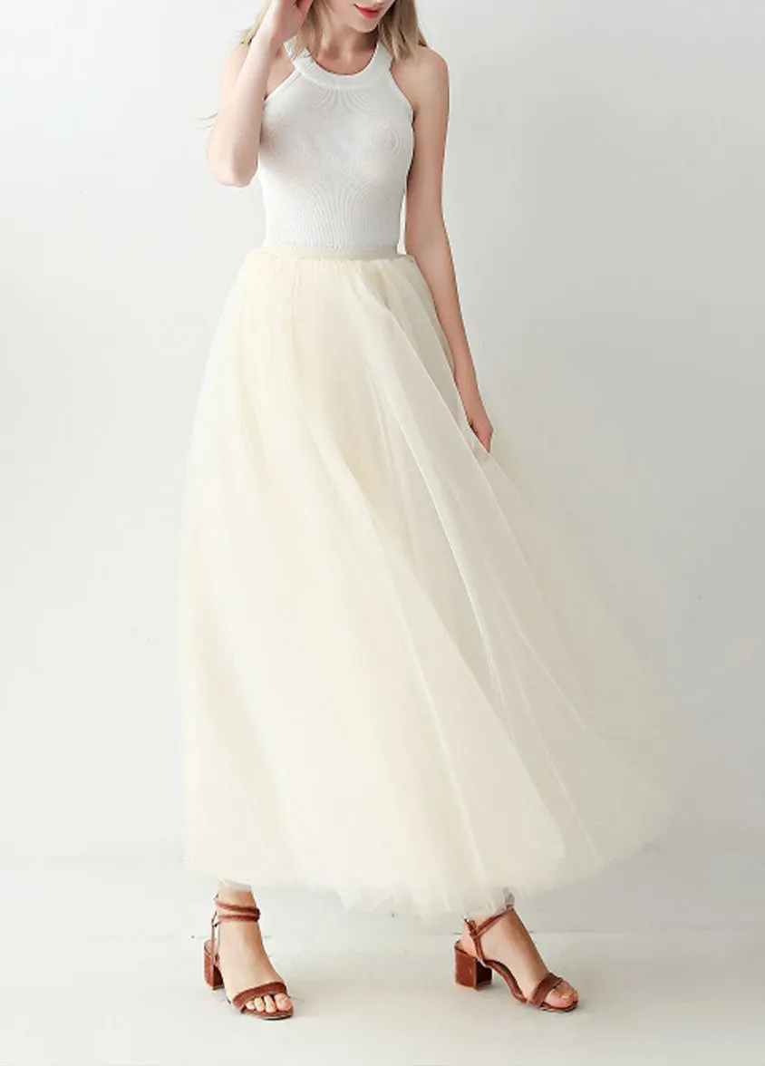 Chloe Tulle Midi Skirt