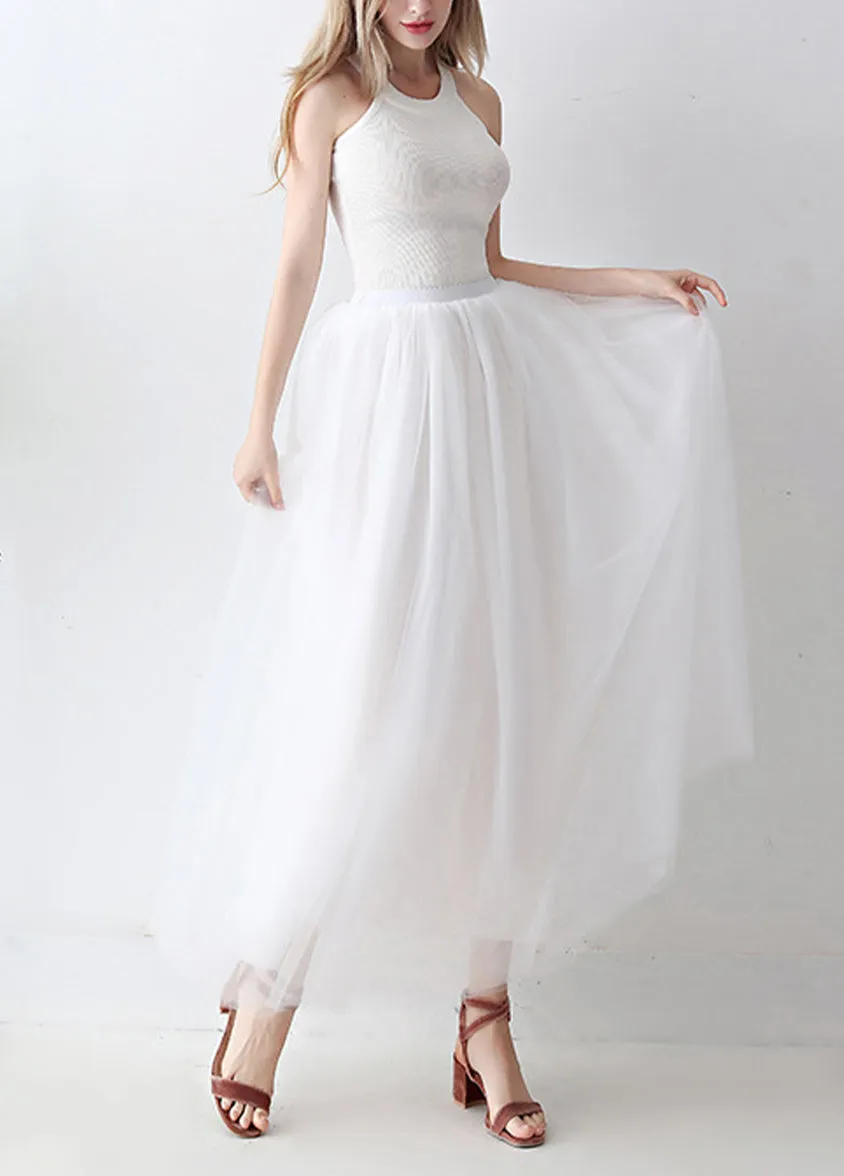 Chloe Tulle Midi Skirt