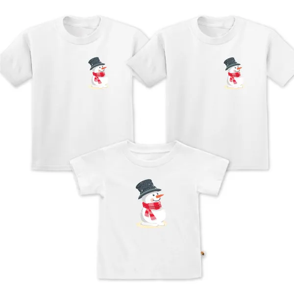 Christmas Cute Snowman Family Set