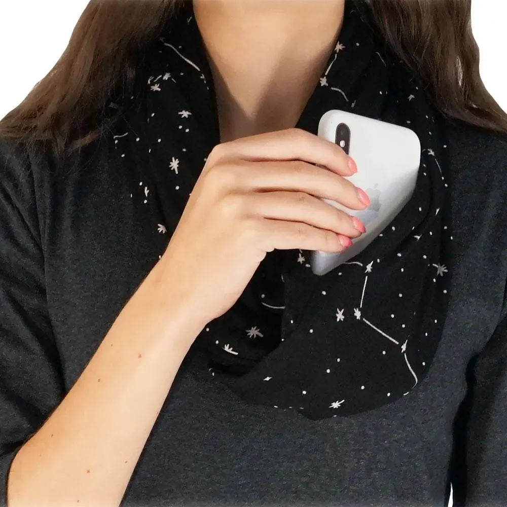 Constellations Infinity Scarf with Pocket