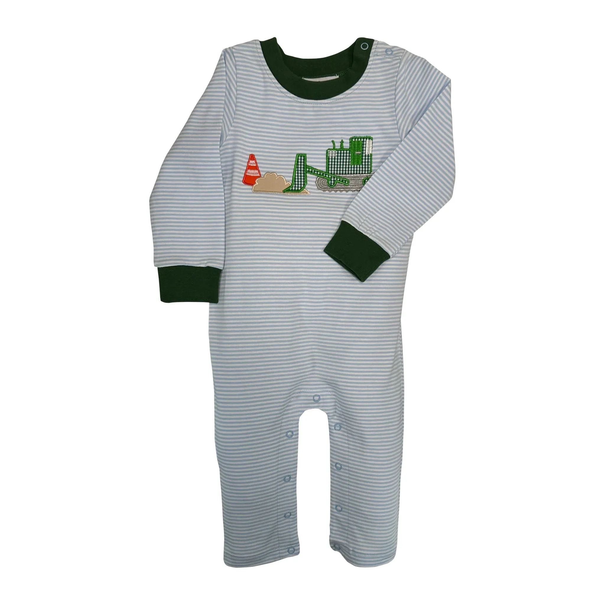 Construction Applique Boys Romper