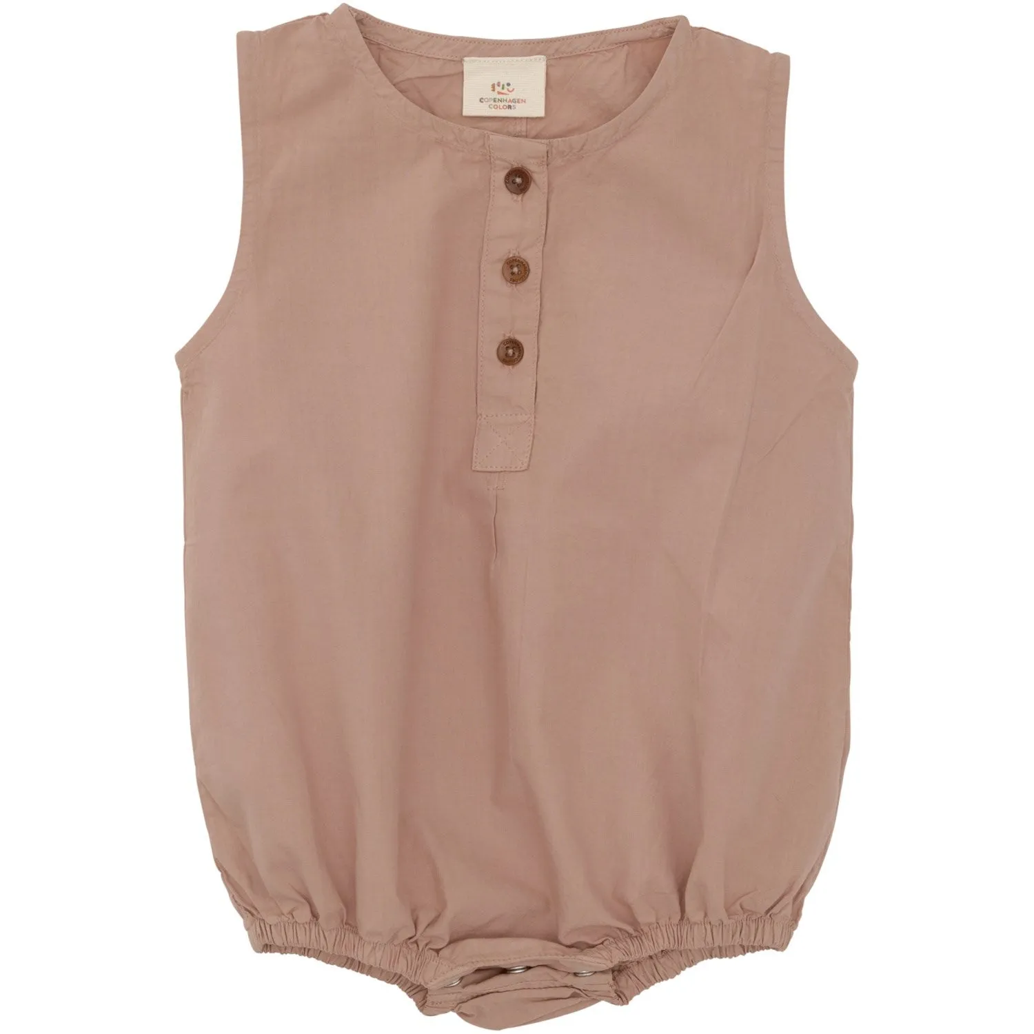 COPENHAGEN COLORS Beige Classic Crisp Poplin Romper