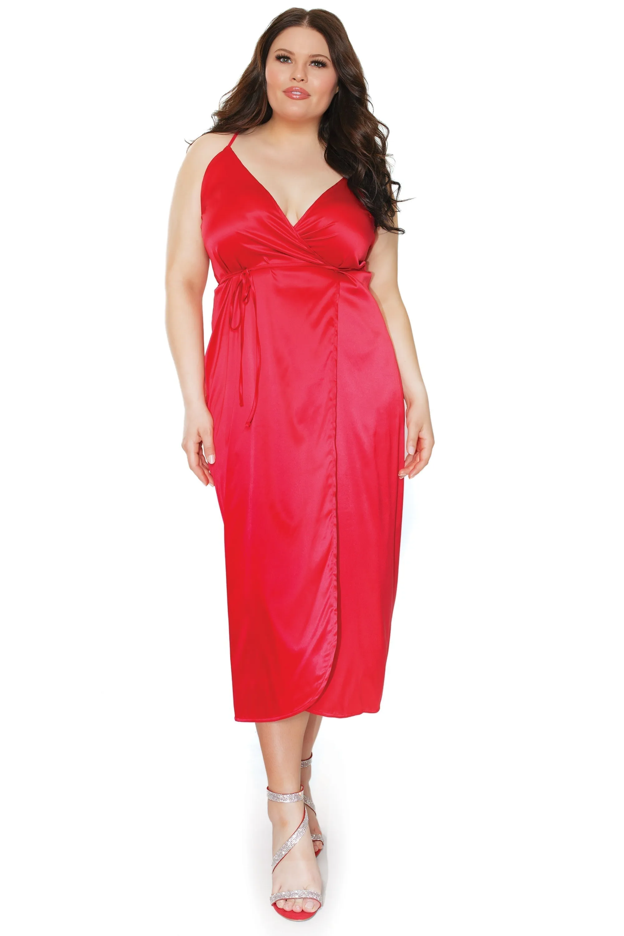 Coquette 21302 Silk Midi Wrap Dress