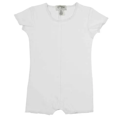 Crew Kids White Basic Romper