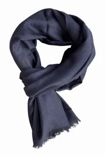 Dark blue wool scarf