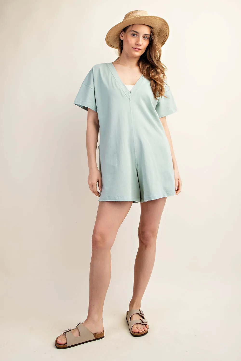 'Days Off' Romper - Sage