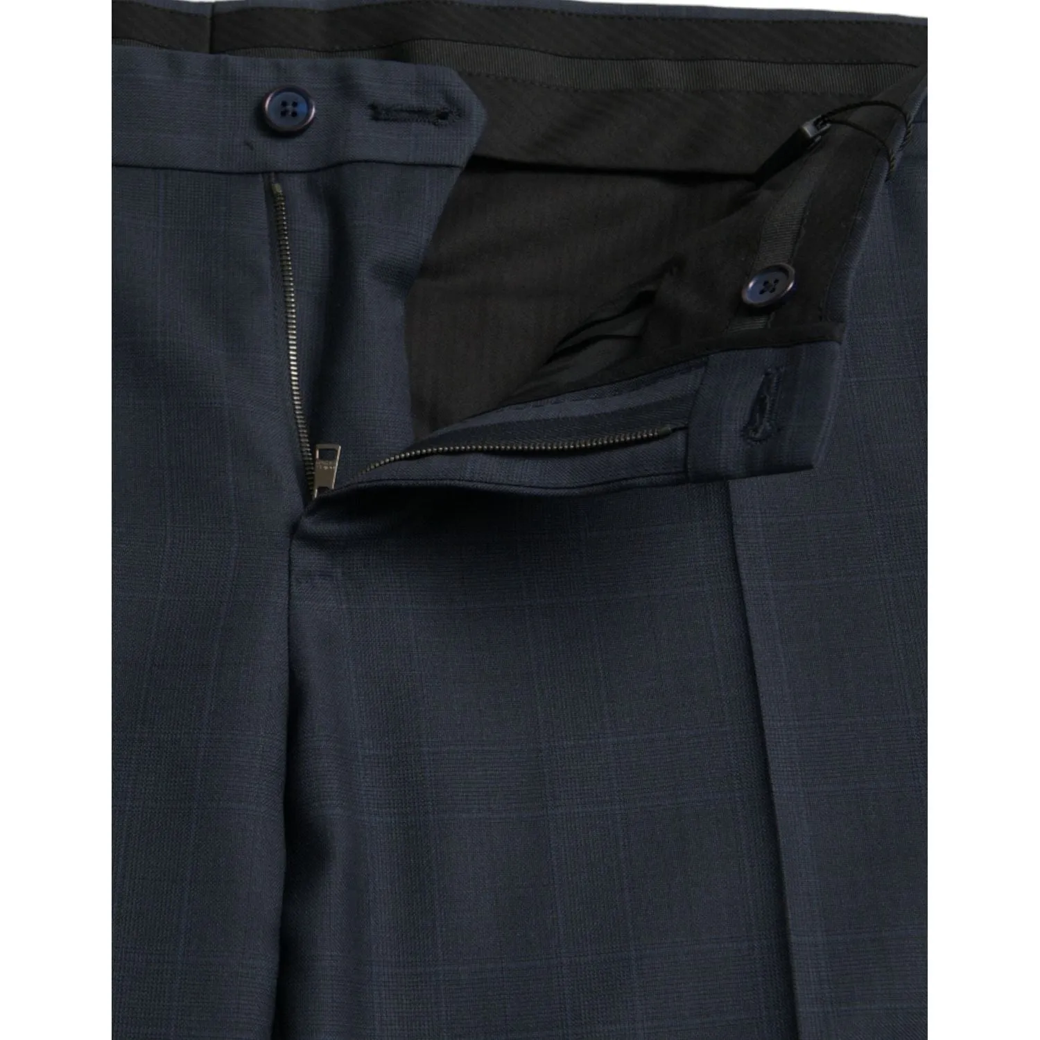 Dolce & Gabbana Blue Wool Men Skinny Dress Pants