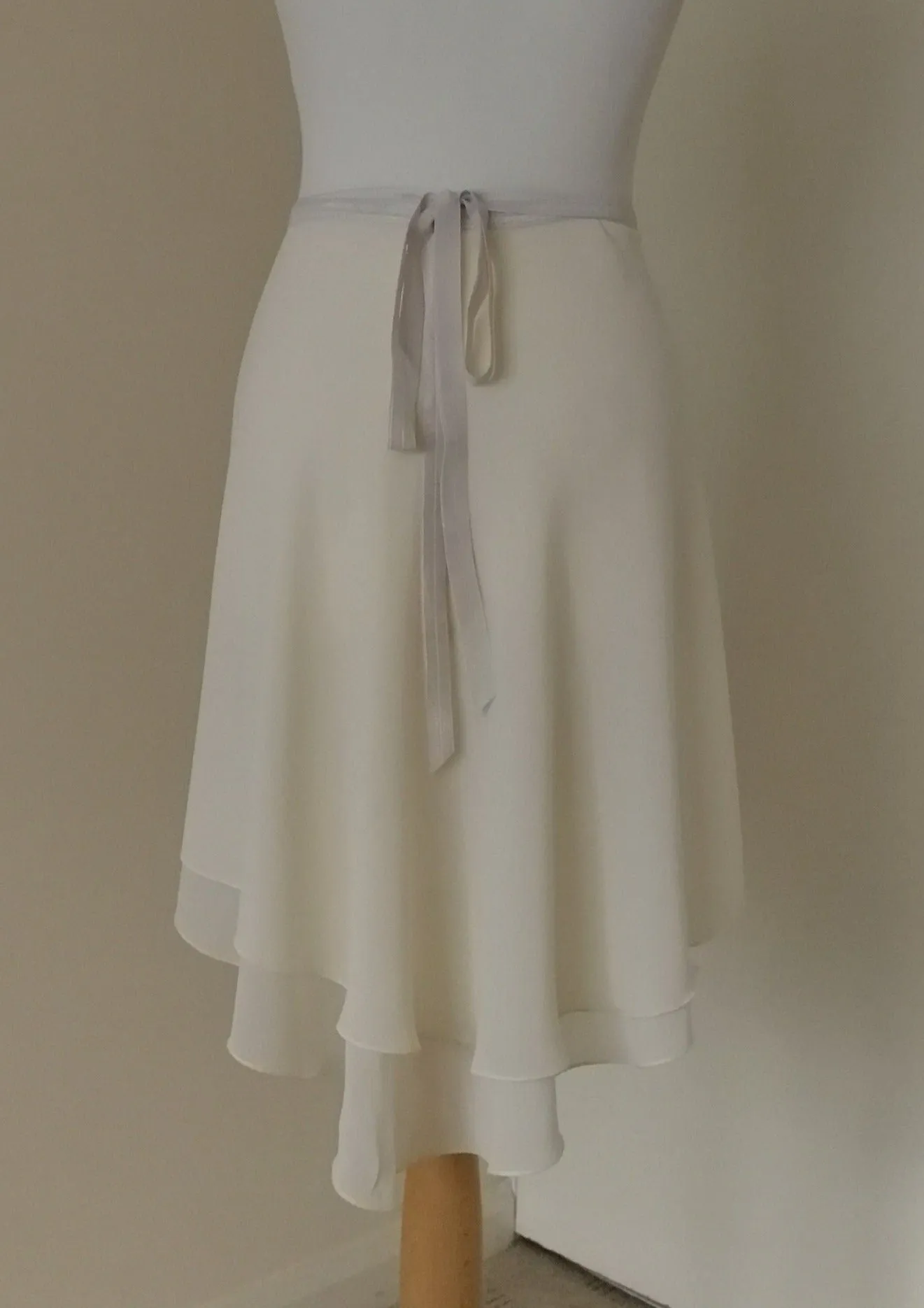 Double layered ballet wrap skirt