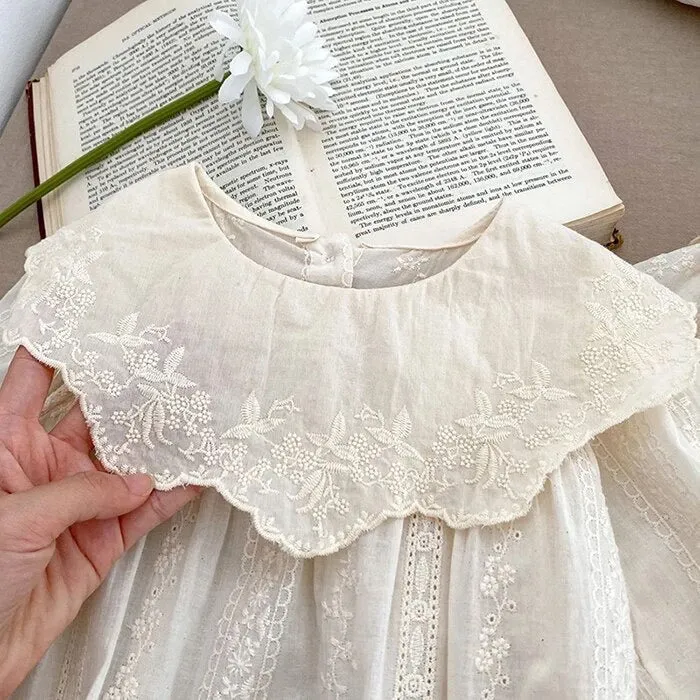 Embroidered Cotton Romper