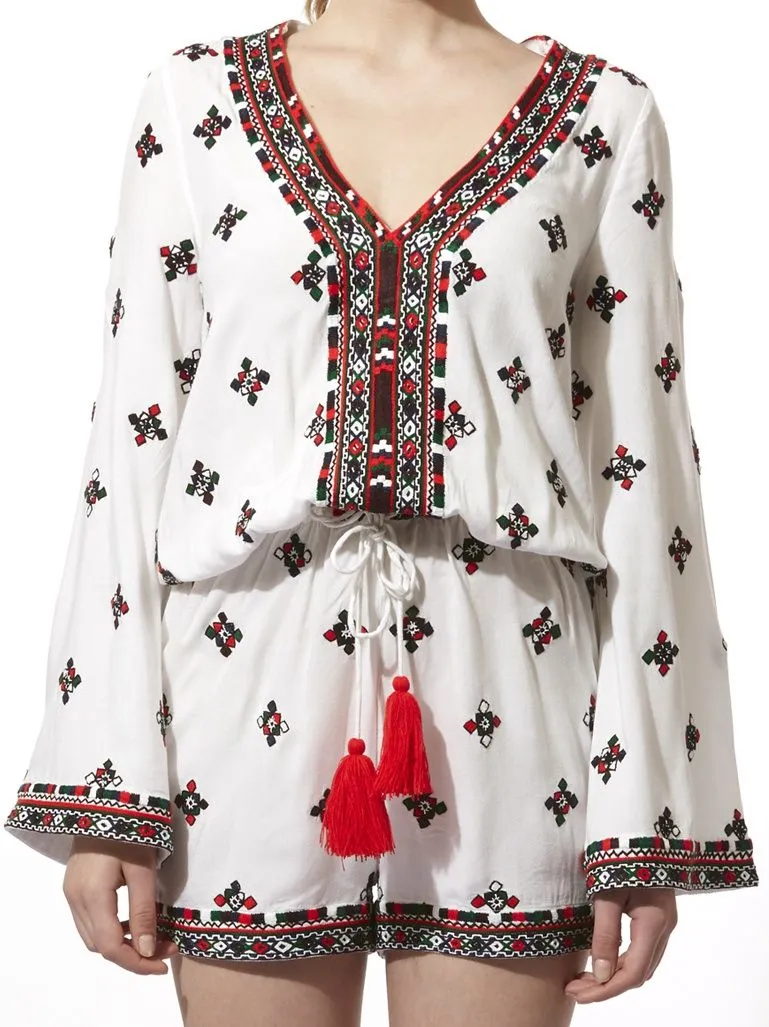 Embroidered Romper